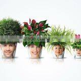 Smiling Family Ceramic Flower Pots With Decal Printing thumbnail-1