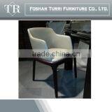 High Glossy White pu Leather Dining Chair thumbnail-4
