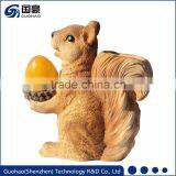 Garden Ornaments Resin Squirrel With Pinecone Solar Lights thumbnail-1