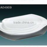 2016 Hot Sale White Ceramic Oval Bread Plate thumbnail-1