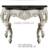 French Style Living Room Furniture Console Desk With Marble Top thumbnail-4