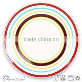 10.5" Stoneware Plate With Hand-painted, Round Shape Ceramic Plate thumbnail-6