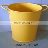 Tin Bucket Yellow Metal Bucket thumbnail-1