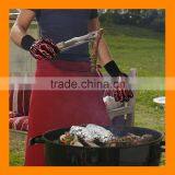 Hitzebestandig EN407 Beglaubigte Professionelle Grillhandschuhe Ofenhandschuhe Kochhandschuh Topfhandschuhe Backhandschuh thumbnail-1