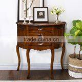 Console Table HALF MOON Natural Brown Teak Wood Furniture thumbnail-1