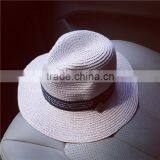 Metal Standard British Wind Spring/summer Days Pure Color Printing Letters Straw Hat Female Temperament Sunshade Little Hat thumbnail-1