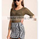 2015 New Fashion Hudson Contrast Mini Skirt for Ladies 51031# thumbnail-3