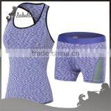 2 Pcs Fashion Yoga Gym Bodybuilding Fitness Sports Wear Set Clothing for Women thumbnail-2