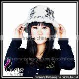 CX-C-173B Custom Wholesale Lady Cap Mink Fur Women Bucket Hat thumbnail-2