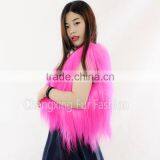 CX-G-B-199A New Arrival Beautiful Color Real Goat Fur Vest 2017 thumbnail-4