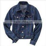 100% Cotton Blue Women Denim Jacket thumbnail-1