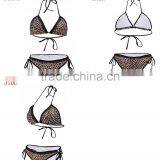 2018 Sexy Factory Wholesale Leopard Print String Bikinis Brazilian Swimwear thumbnail-5