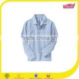 Polo T-shirt 100% Cotton Long Sleeve T-shirt Design Class School Uniform Polo Shirts Design thumbnail-2