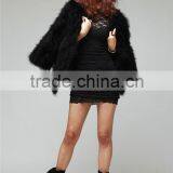 2016 Hot Sale Sweetangel Ostrich Wool Fur Wool Large Size Women Coat Feather Fur Women Jacket Womens Winter Overwear thumbnail-3