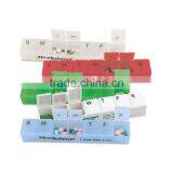 USA Made Super-7 All-Week 8" Pill Box - Has Seven, Snap-tight Lids With the Day of the Week With Braille Letters thumbnail-1