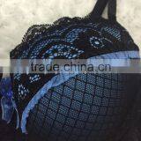 Hot Sale Girl Underwear Elegant Comfortable High Quality Molding Cup Sexy Lace Net Bra Panty thumbnail-2