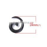3mm Acrylic Ear Stretcher Expander Spiral Black Ear Expander Ear Plug thumbnail-2