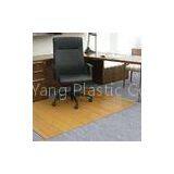 Commercial Non Slip Office Chair Mat Wood Floor Mats , Rectangle Cut Shape