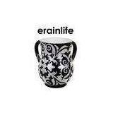 Israel Judaica Hand Washing Cup With 2 Handles Religious Item Black Flower Pattern