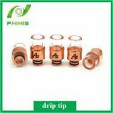 Phimis e Cigarette 510 Wide Drip Tip,pyrex Glass Drip Tip