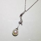 NEFFLY High Quality 925 Sterling Sliver Pearl Necklace Women for Party Pendant 1 lot Free Shipping