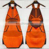 2017 Hot Sale Orange Sleeveless Halter Backless Jacquard Weave Bandage Night Club Dress thumbnail-5