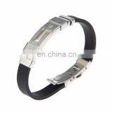 Fashion Silicone Stainless Steel Cross Bracelet for Man Custom thumbnail-2