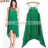 New Fashion Chiffon Pure Color Dress Www Sex Ladies Com Pleated Dresses thumbnail-2