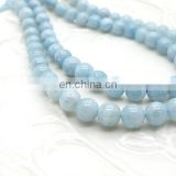 Wholesale Natural Gemstone Beads/Aquamarine 6mm round beads/Natural Gemstone Beads