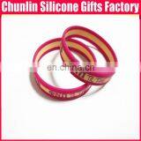 Beutiful 3 Layers Silk Printing Silicone Wristbands thumbnail-5