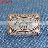 Decorative Jeans Charming Metal Plate