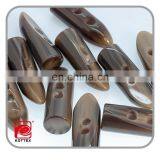 Shinny Brown Horn Color Rod Barrel Resin Garment Toggle Could With The Leather thumbnail-1