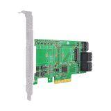 Linkreal SATA Expansion Card PCIe 3.0 x4 Gen 3 to Internal One M.2 B-Key & Quad SATA 6Gb/s Host Bus Adapter thumbnail-4