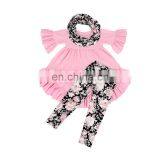 Girl 3 PCS Floral Fall Outfit Kids Boutique Clothing Girls Clothing Set thumbnail-3