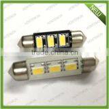 White Festoon 5730 3SMD Vanity Mirror Sun Visor Car LED Bulbs