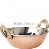 SOLID BRASS KADAI TRADITIONAL FRY PAN INDIA DEEP KADAI thumbnail-2