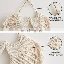 Hot Selling Macrame Angel Wings Wall Decor With Long Tassel Macrame Wall Hanging Art Decor Wholesale thumbnail-2