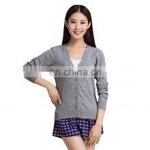 Fashion Korean Women Sweater Lightweight Zipper Women's Cashmere Sweater Cardigan thumbnail-1