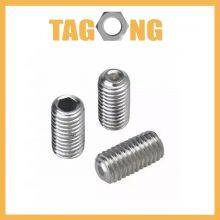High Quality DIN 916 Hex Socket Drive Stainless Steel Set Screw Grub Screw Cup Cone Point thumbnail-2