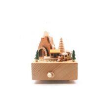 Handmade Wooden Rotating Music Box Creative Gift thumbnail-2