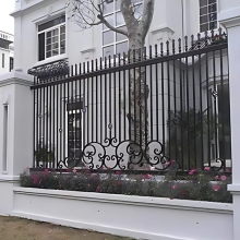 Anti-Rust Wrought Iron Garden Fence, Strong Metal Security Fencing for Villa and Garden, Wholesale thumbnail-2