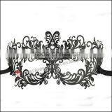 Luxury Black Atistic Metal Laser Cut Venetian Mask Innovation Rhinestones thumbnail-1