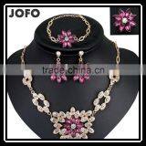 Women Bridal Wedding Jewelry Sets Charm Crystal Flower Pendant Jewelry Sets Shininy Bijoux Femme 2016 thumbnail-1