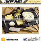 Natural cheap price Slate Stone Dinner Plates with Handle