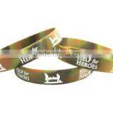Promotional Custom Camouflage Debossed Silicone Wristband