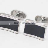 Wholesale Black Stainless Steel Custom Men's Cufflinks thumbnail-5