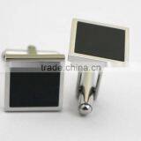 316L Stainless Steel Square Black Enamel Cufflinks for Men Supplier's Choice thumbnail-4
