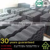 real colorful stone coated metal roofing tile / color stone metal step tile roof / color stone chip coated metal