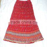 Cotton Printed Ladies Long Skirts for 2014 Wholesale thumbnail-1