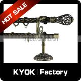 KYOK luxury curtain poles accessories,silding smoothly metal curtain pole,12 years factory wholesale